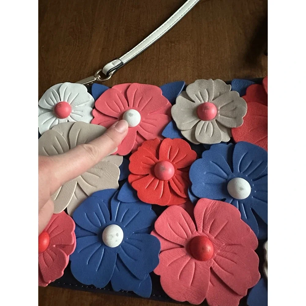 KATE SPADE Madison Daisy Lane Sima Blazer Blue Multi Clutch Shoulder Handbag
